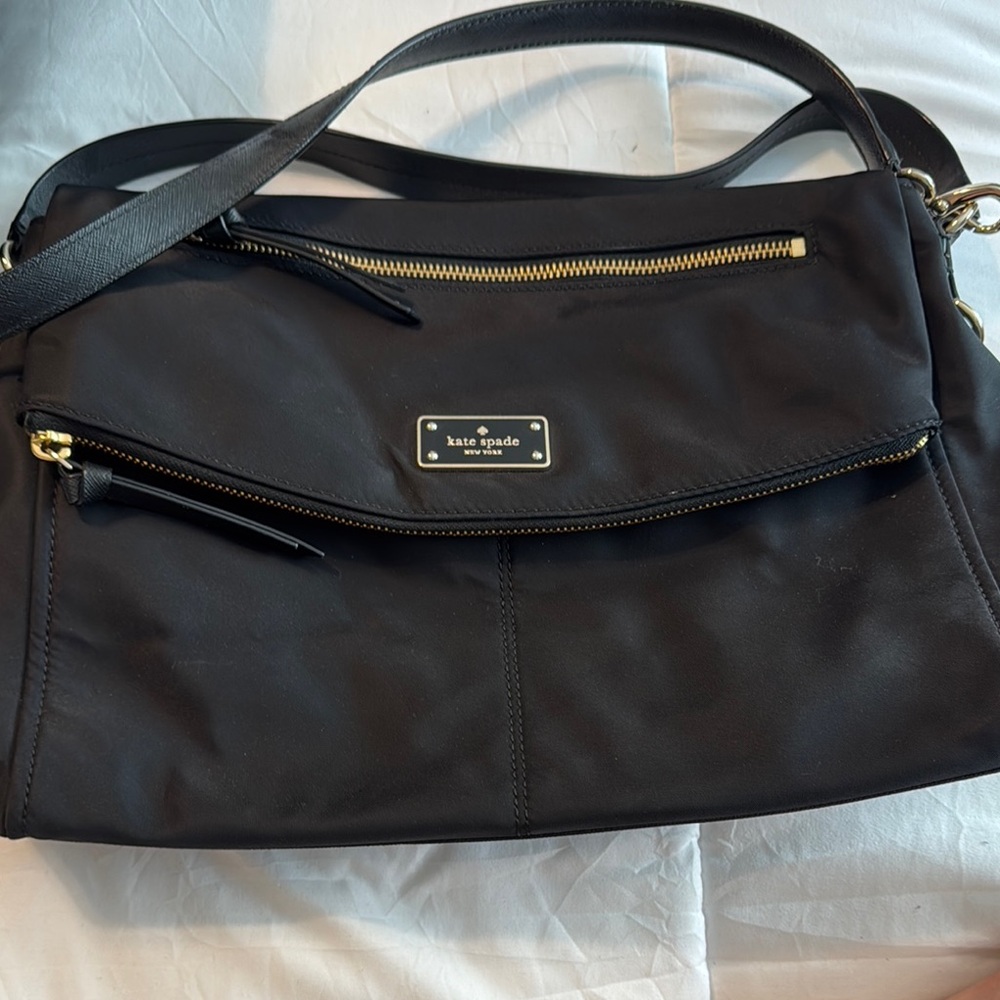 Kate Spade Black and Gold Shoulder Bag